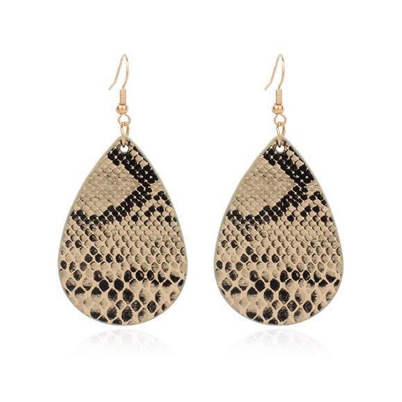 Snakeskin Pattern Earrings - Picture 2 of 2